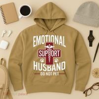 Funny Emotional Support Husband Do Not Pet Hoodie thumb 3
