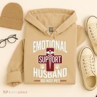 Funny Emotional Support Husband Do Not Pet Hoodie thumb 4