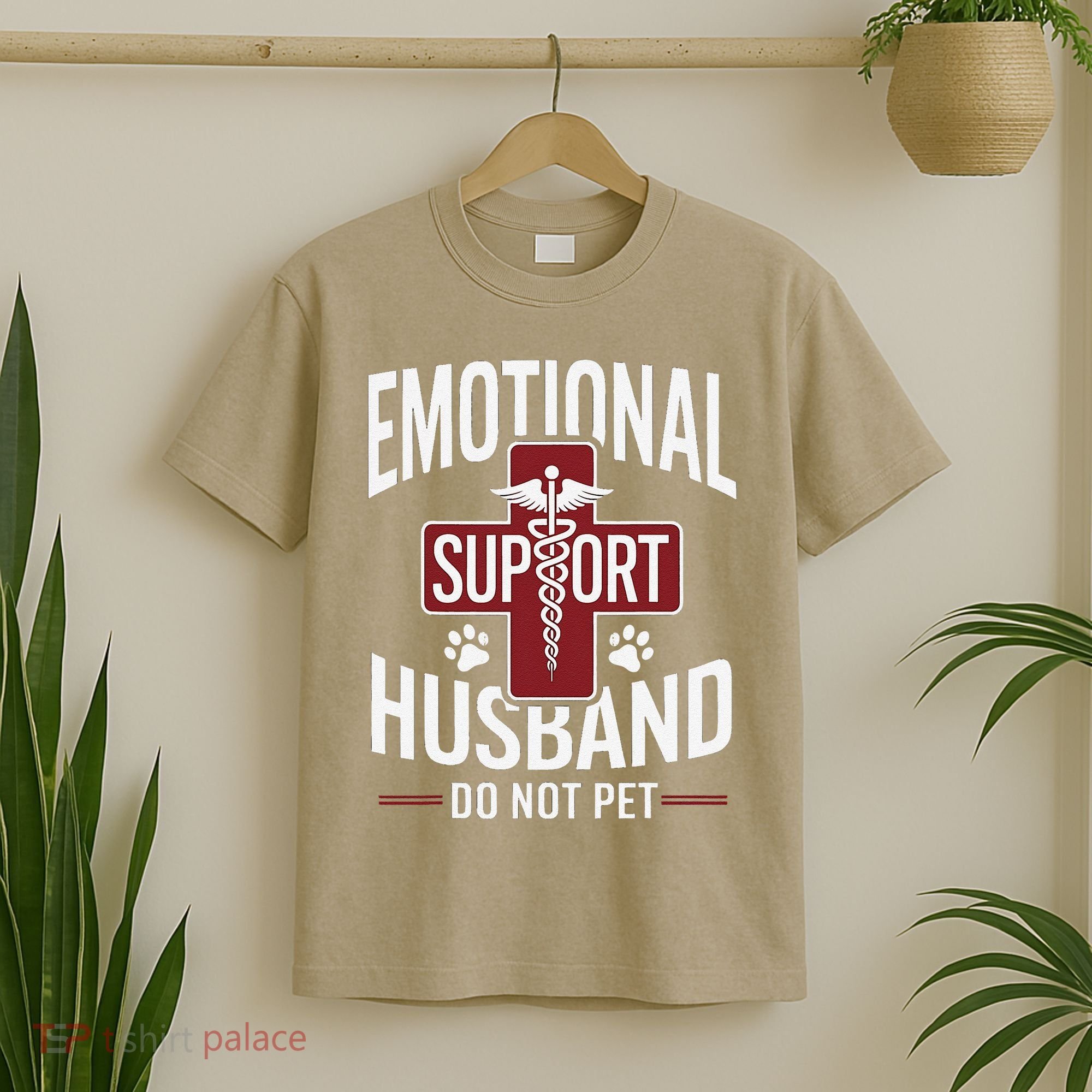 Funny Emotional Support Husband Do Not Pet T-Shirt