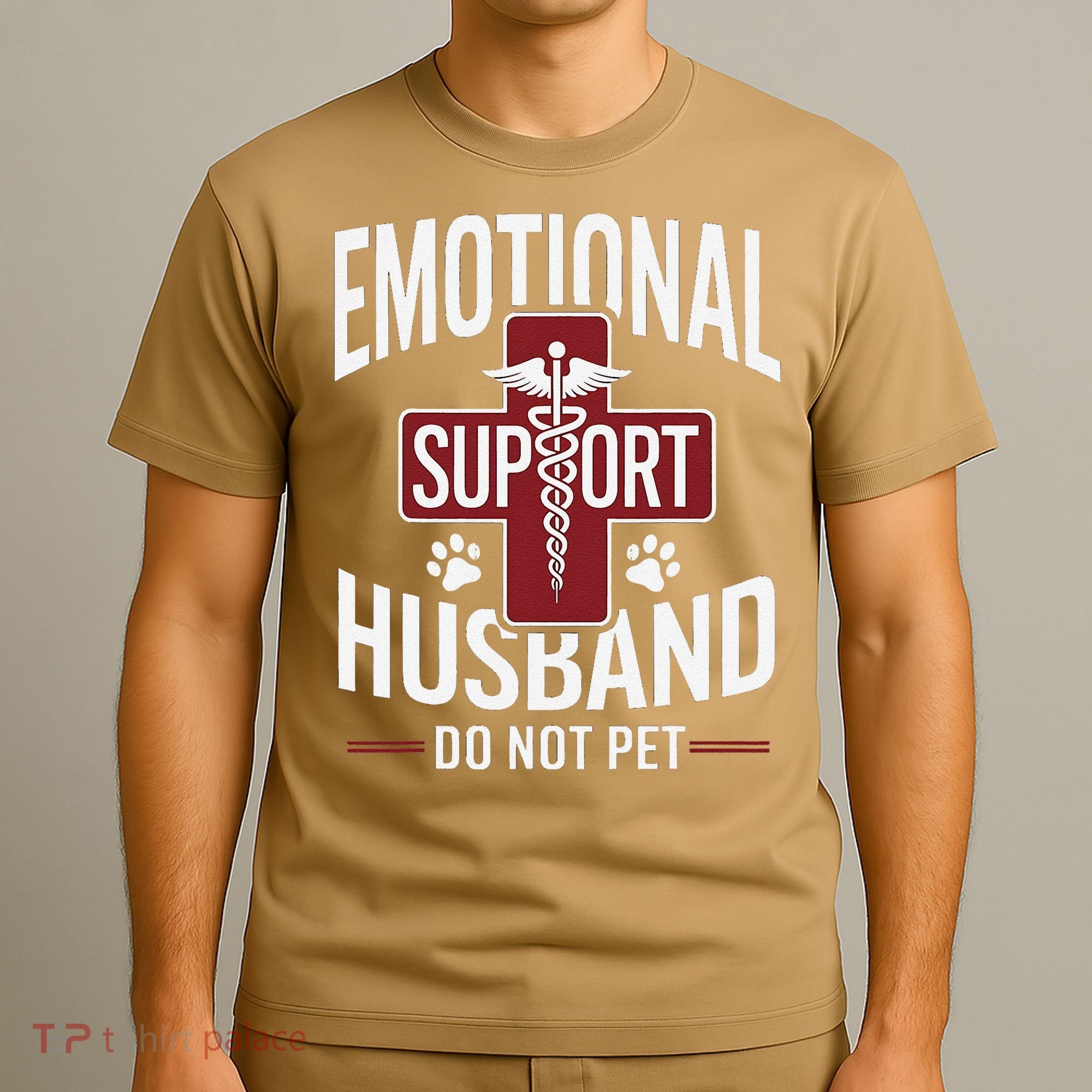 Funny Emotional Support Husband Do Not Pet T-Shirt