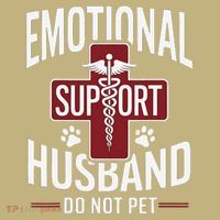 Funny Emotional Support Husband Do Not Pet Mousepad thumb 1