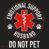 Funny Emotional Support Husband Do Not Pet Tumbler thumb 3