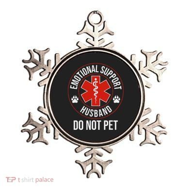 Funny Emotional Support Husband Do Not Pet Ornament