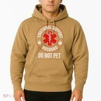 Funny Emotional Support Husband Do Not Pet Hoodie thumb 2