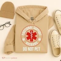 Funny Emotional Support Husband Do Not Pet Hoodie thumb 4