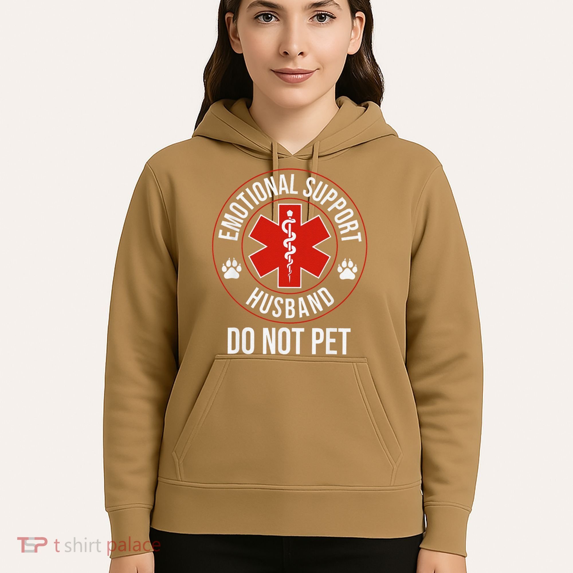 Funny Emotional Support Husband Do Not Pet Hoodie