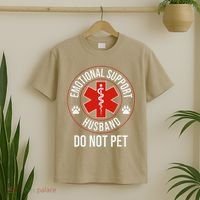 Funny Emotional Support Husband Do Not Pet T-Shirt thumb 2