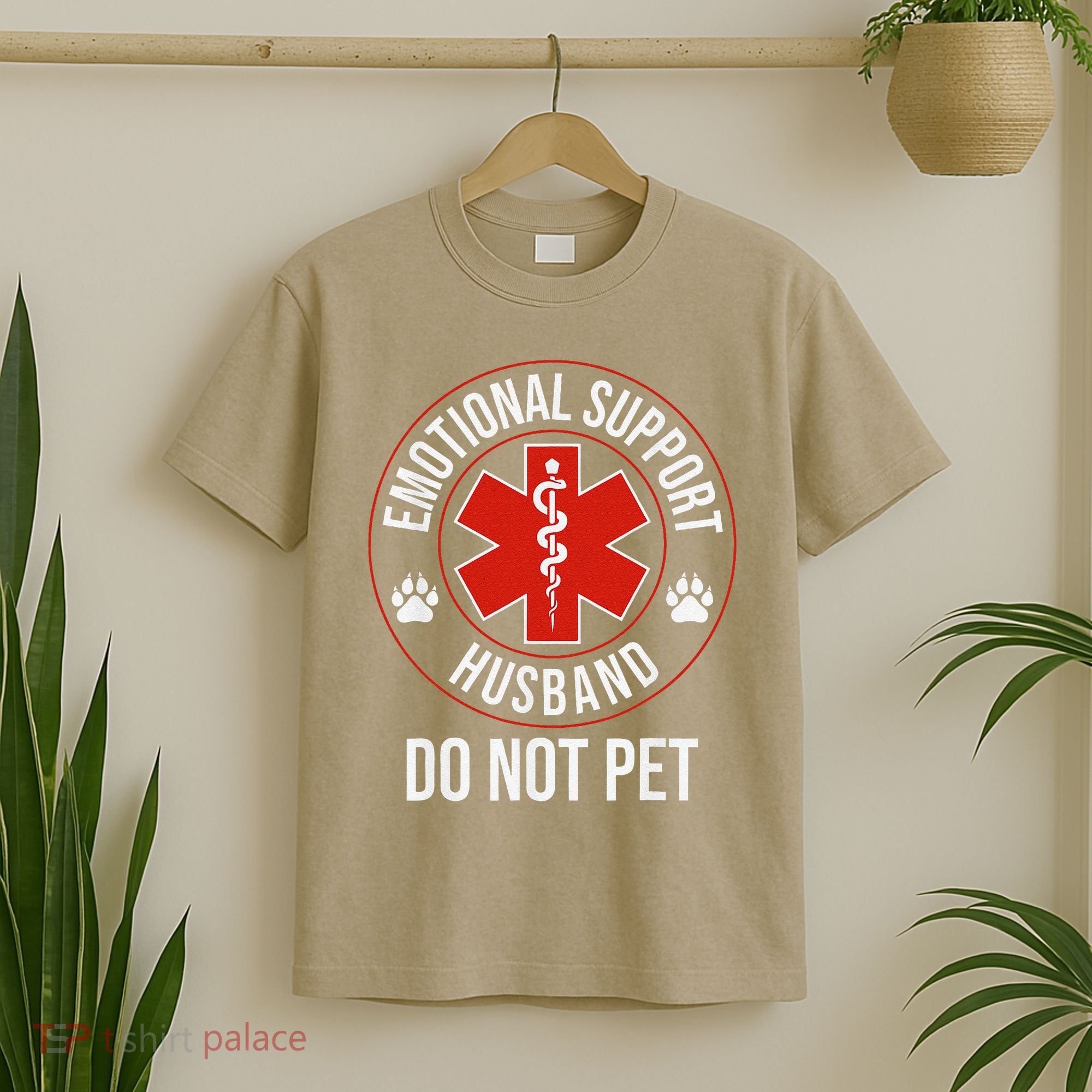 Funny Emotional Support Husband Do Not Pet T-Shirt
