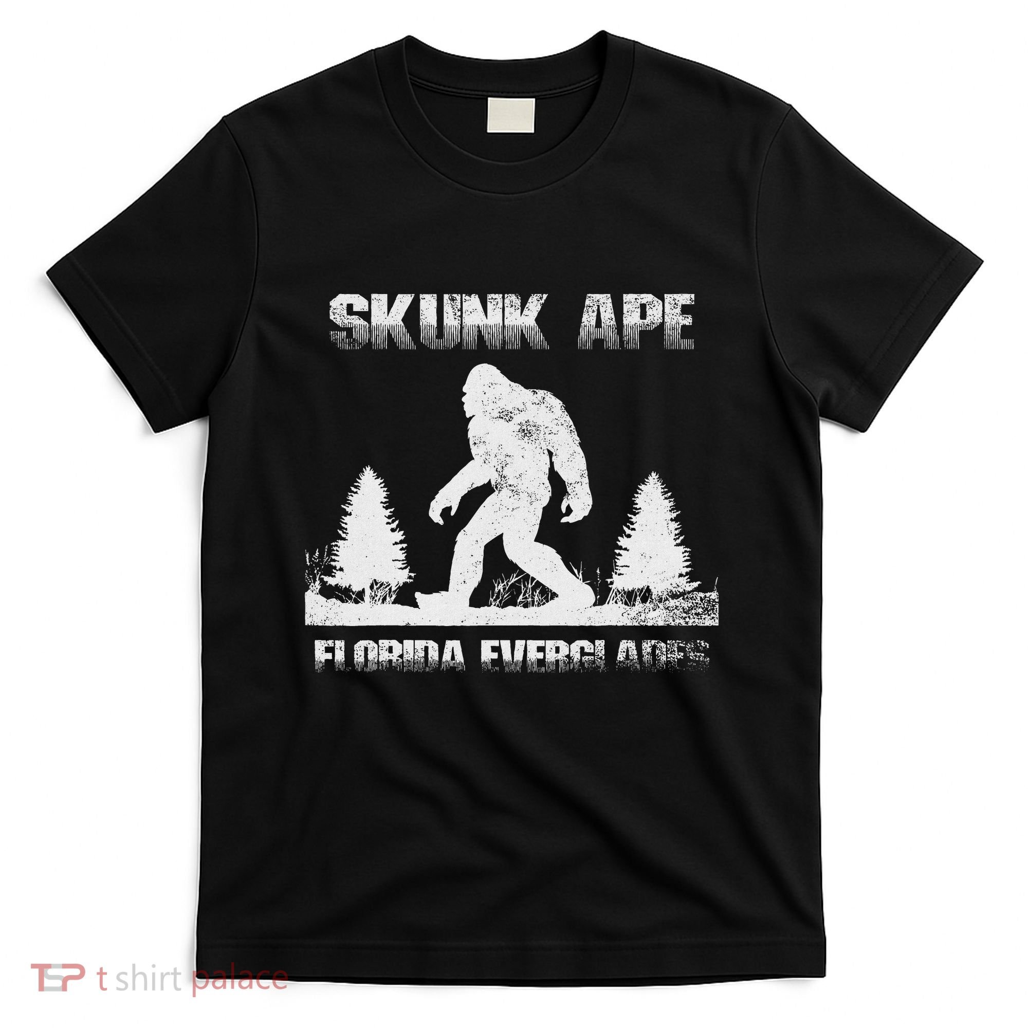 Florida Everglades Skunk Ape Bigfoot Retro Vintage T-Shirt