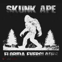 Florida Everglades Skunk Ape Bigfoot Retro Vintage T-Shirt thumb 7