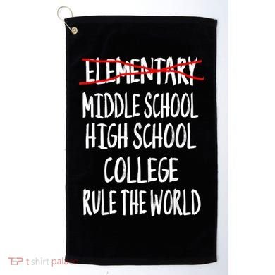 Funny Elementary School Graduation 6th Grade Graduation Golf Towel