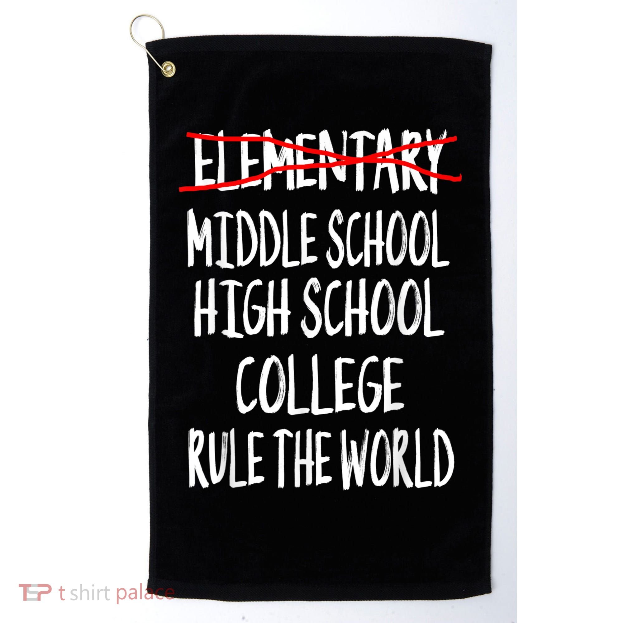 Funny Elementary School Graduation 6th Grade Graduation Golf Towel