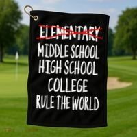Funny Elementary School Graduation 6th Grade Graduation Golf Towel thumb 1