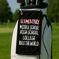 Funny Elementary School Graduation 6th Grade Graduation Golf Towel thumb 2