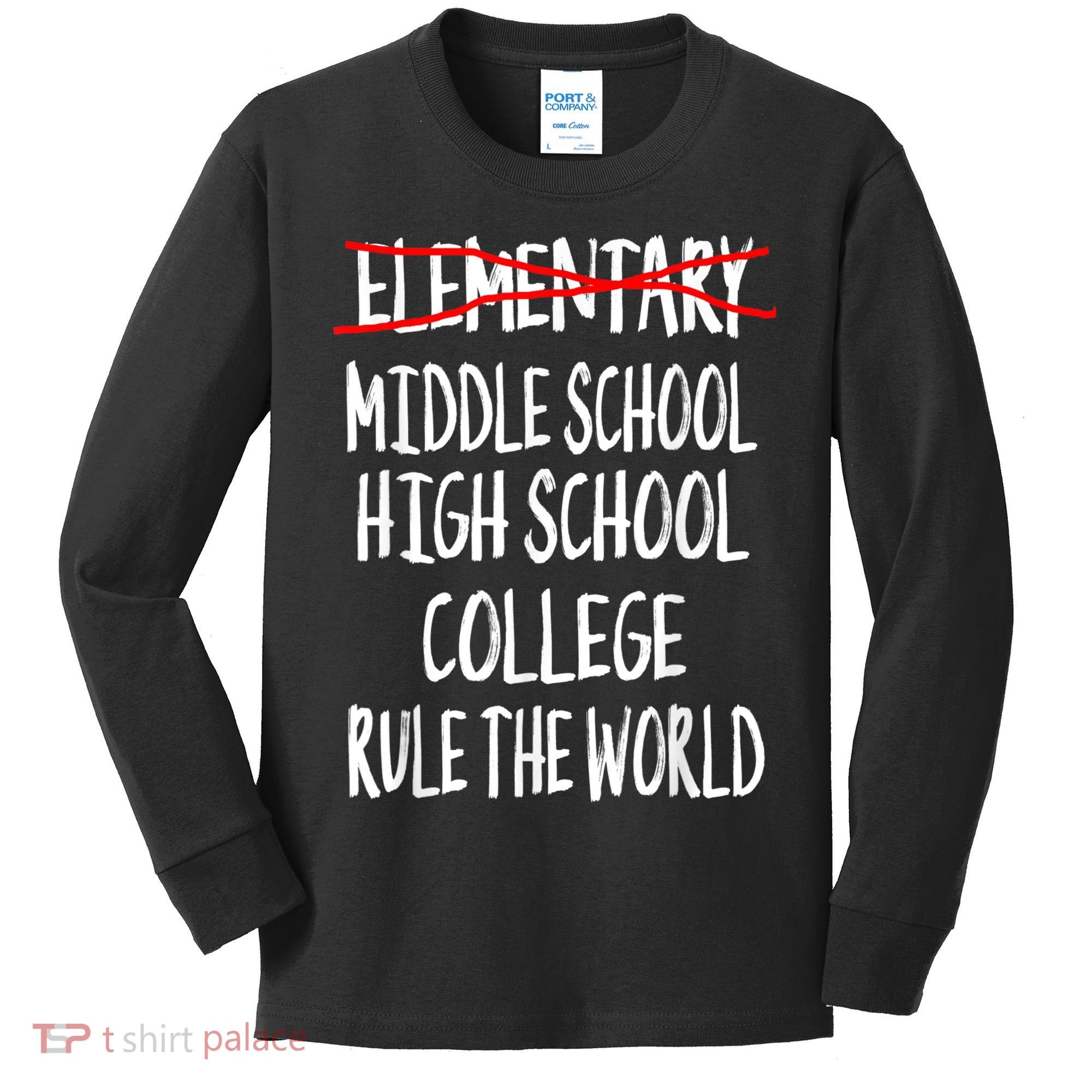 Funny Elementary School Graduation 6th Grade Graduation Kids Long Sleeve Shirt