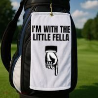 Funny Embarrassing Sarcastic Bachelor Party Joke Groom Golf Towel thumb 2