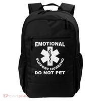 Funny Emotional Support Husband Do Not Pet Dad Humour Backpack thumb 0