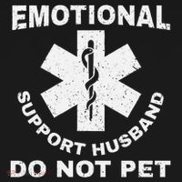 Funny Emotional Support Husband Do Not Pet Dad Humour Coaster thumb 2