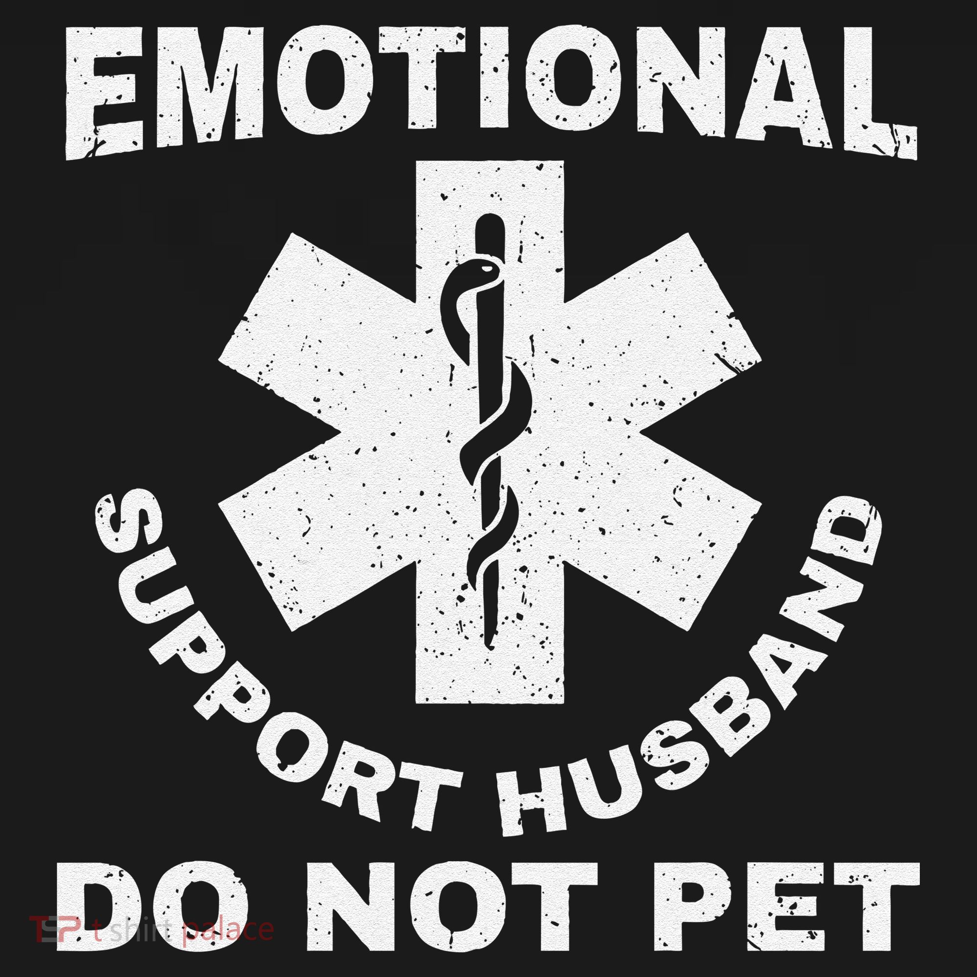 Funny Emotional Support Husband Do Not Pet Dad Humour Coaster