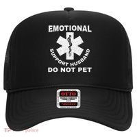 Funny Emotional Support Husband Do Not Pet Dad Humour Hat thumb 0