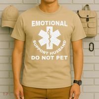 Funny Emotional Support Husband Do Not Pet Dad Humour T-Shirt thumb 6