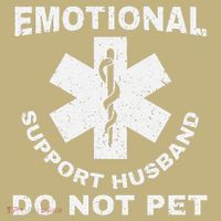 Funny Emotional Support Husband Do Not Pet Dad Humour Mousepad thumb 1