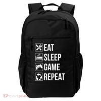 Funny Eat Sleep Game Repeat Gaming Funny Gift Funny Gift Backpack thumb 0