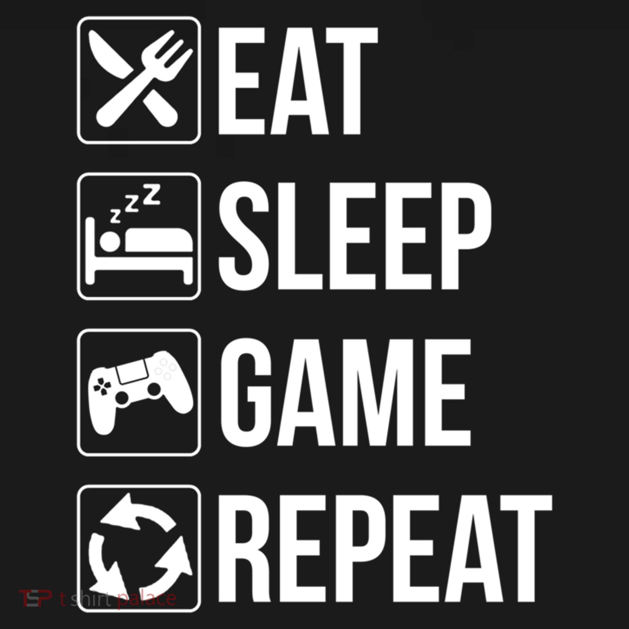 Funny Eat Sleep Game Repeat Gaming Funny Gift Funny Gift Bucket Hat