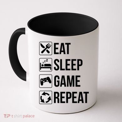 Funny Eat Sleep Game Repeat Gaming Funny Gift Funny Gift Coffee Mug