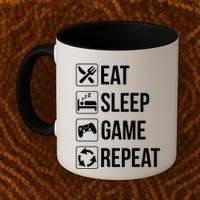 Funny Eat Sleep Game Repeat Gaming Funny Gift Funny Gift Coffee Mug thumb 2