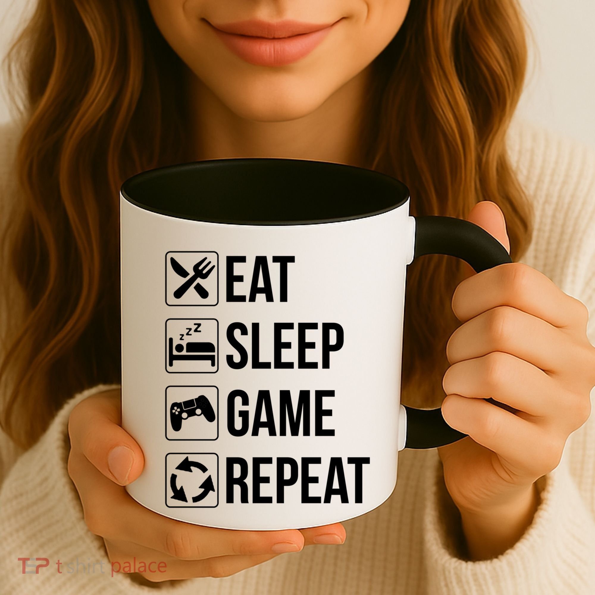 Funny Eat Sleep Game Repeat Gaming Funny Gift Funny Gift Coffee Mug