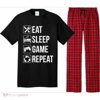 Funny Eat Sleep Game Repeat Gaming Funny Gift Funny Gift Pajama Set thumb 0