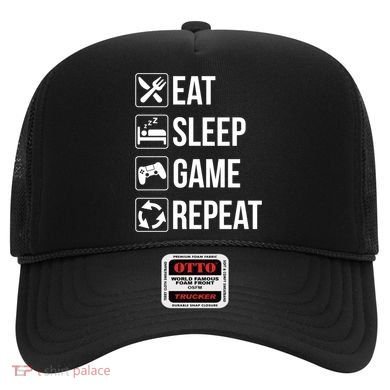 Funny Eat Sleep Game Repeat Gaming Funny Gift Funny Gift Hat