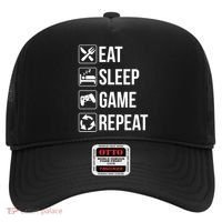 Funny Eat Sleep Game Repeat Gaming Funny Gift Funny Gift Hat thumb 0