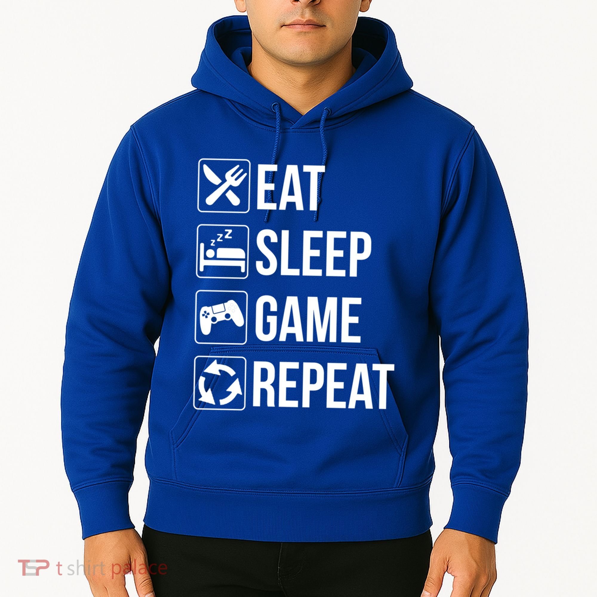 Funny Eat Sleep Game Repeat Gaming Funny Gift Funny Gift Hoodie