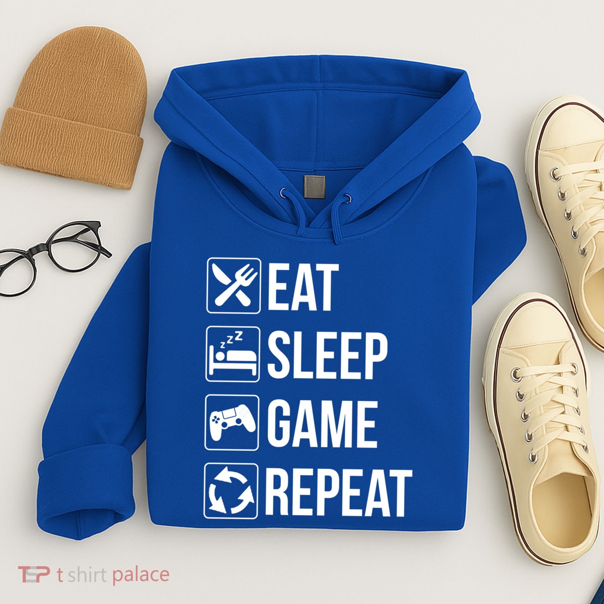 Funny Eat Sleep Game Repeat Gaming Funny Gift Funny Gift Hoodie
