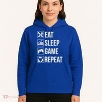 Funny Eat Sleep Game Repeat Gaming Funny Gift Funny Gift Hoodie thumb 5