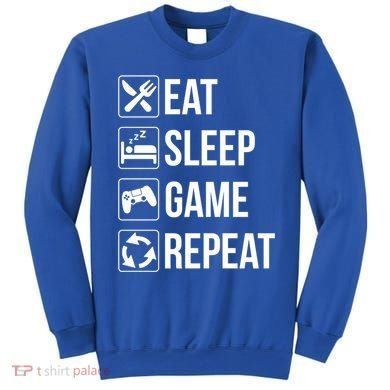 Funny Eat Sleep Game Repeat Gaming Funny Gift Funny Gift Sweatshirt