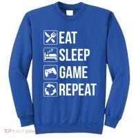 Funny Eat Sleep Game Repeat Gaming Funny Gift Funny Gift Sweatshirt thumb 0