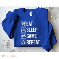 Funny Eat Sleep Game Repeat Gaming Funny Gift Funny Gift Sweatshirt thumb 2