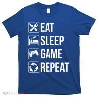 Funny Eat Sleep Game Repeat Gaming Funny Gift Funny Gift T-Shirt thumb 0