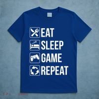 Funny Eat Sleep Game Repeat Gaming Funny Gift Funny Gift T-Shirt thumb 5