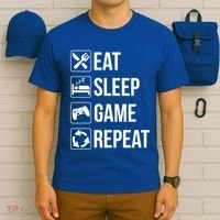 Funny Eat Sleep Game Repeat Gaming Funny Gift Funny Gift T-Shirt thumb 6