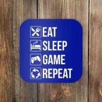 Funny Eat Sleep Game Repeat Gaming Funny Gift Funny Gift Coaster thumb 0
