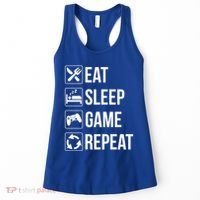 Funny Eat Sleep Game Repeat Gaming Funny Gift Funny Gift Women's Tank Top thumb 0