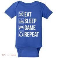 Funny Eat Sleep Game Repeat Gaming Funny Gift Funny Gift Baby Bodysuit thumb 0