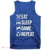 Funny Eat Sleep Game Repeat Gaming Funny Gift Funny Gift Tank Top thumb 0