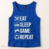 Funny Eat Sleep Game Repeat Gaming Funny Gift Funny Gift Tank Top thumb 2
