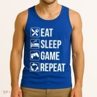 Funny Eat Sleep Game Repeat Gaming Funny Gift Funny Gift Tank Top thumb 3