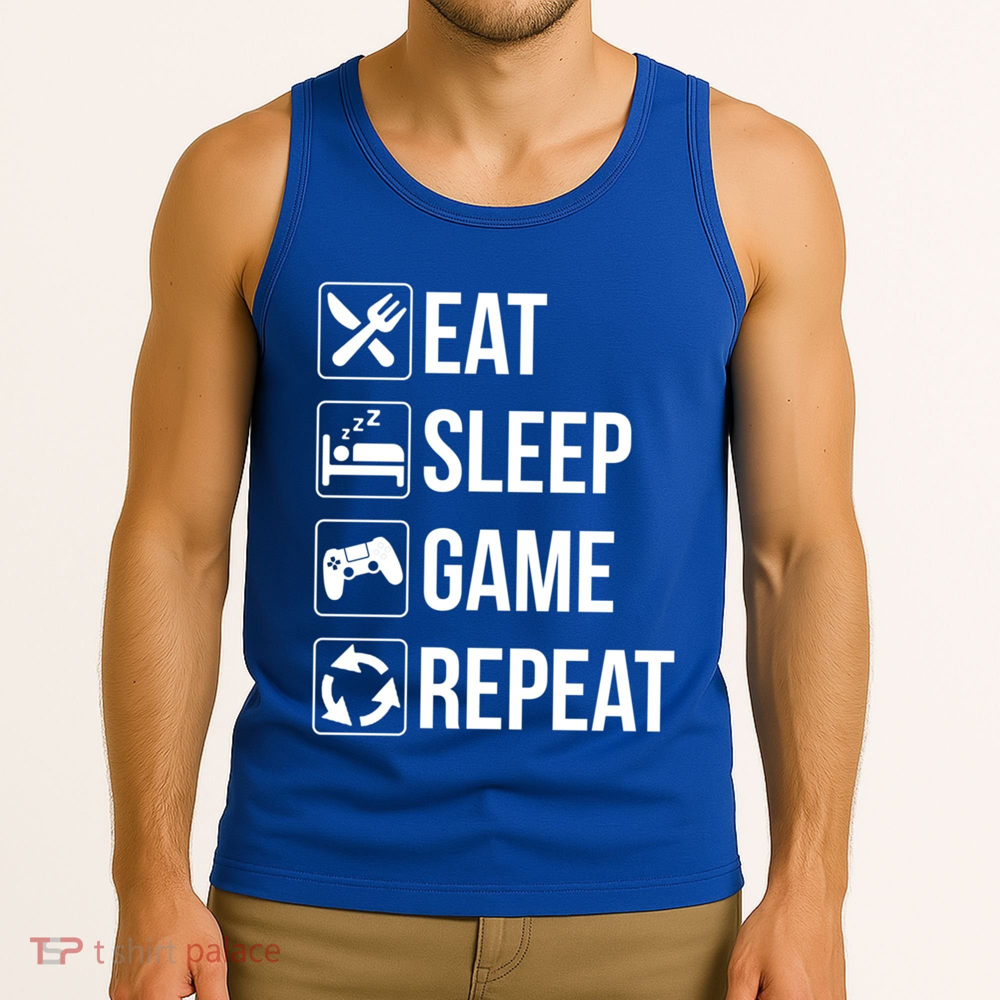 Funny Eat Sleep Game Repeat Gaming Funny Gift Funny Gift Tank Top